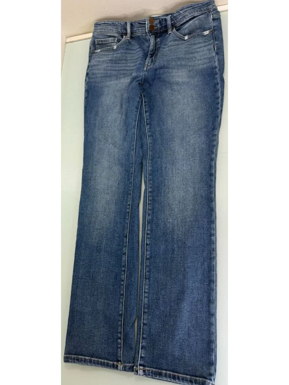 BKE Parker Jeans Women's 31X32 High Rise Straight Fit Stretch Denim Y2K Buckle